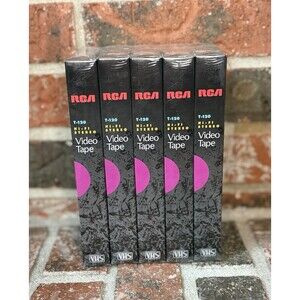 5 x RCA T-120 6-Hour Hi-Fi Stereo Video Tapes Blank VHS Lot NEW + SEALED